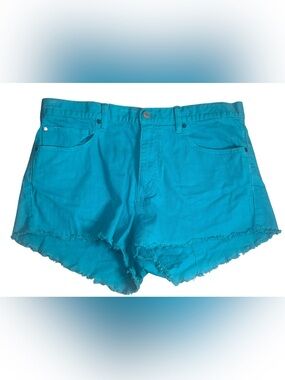 Denim & Supply Ralph Lauren Vintage Cut Off Teal Shorts Size 31